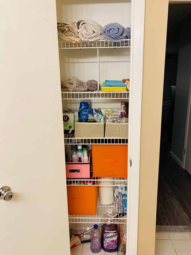 linen closet organization